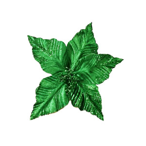 FLOR NAVIDEÑA VERDE 22CM (BJX120)