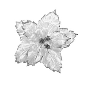FLOR NAVIDEÑA BLANCA 24CM (BJX100)