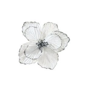 FLOR NAVIDEÑA BLANCA 18CM (BJX100)