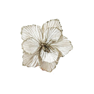 FLOR NAVIDEÑA CHAMPAÑA 18CM (BJX100)