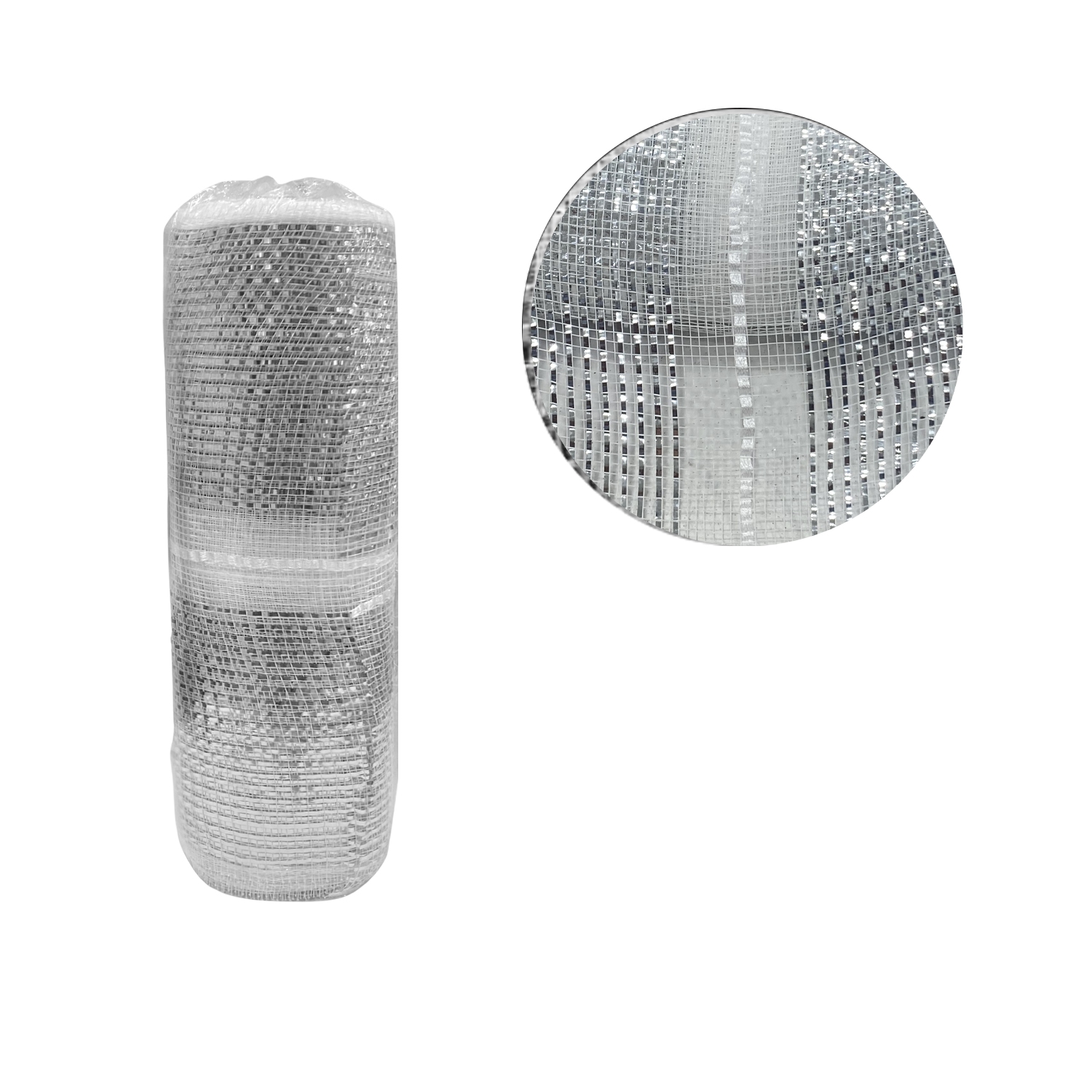 MALLA NAVIDEÑA ESPEJO PLATEADA 26*10Y