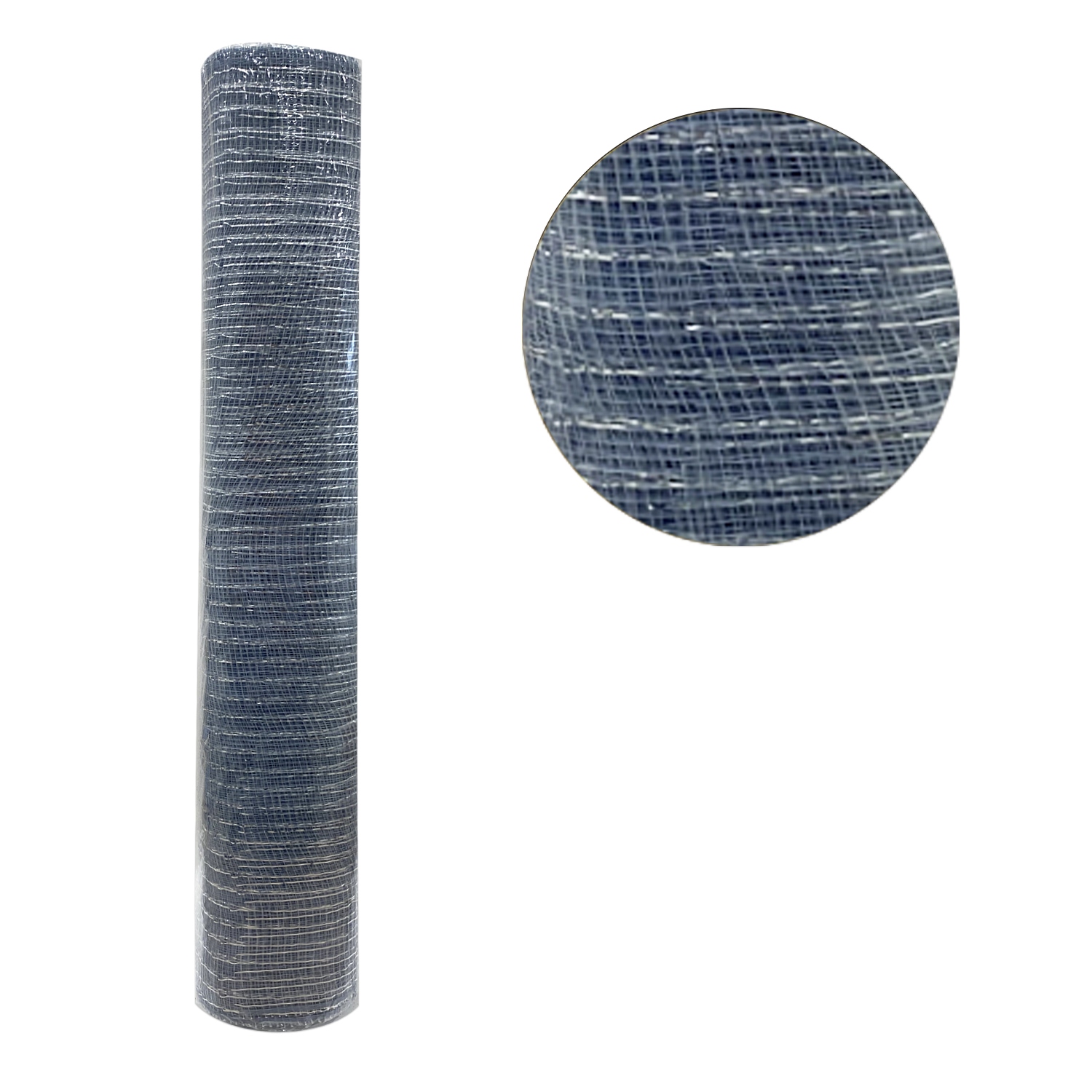 MALLA NAVIDEÑA TRADICIONAL PLATEADA 52CM*10Y