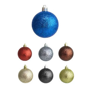 BOLA NAVIDEÑA COBRE ESCARCHADA 25CM