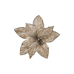 FLOR NAVIDEÑA CHAMPAÑA 25CM (BJX120)