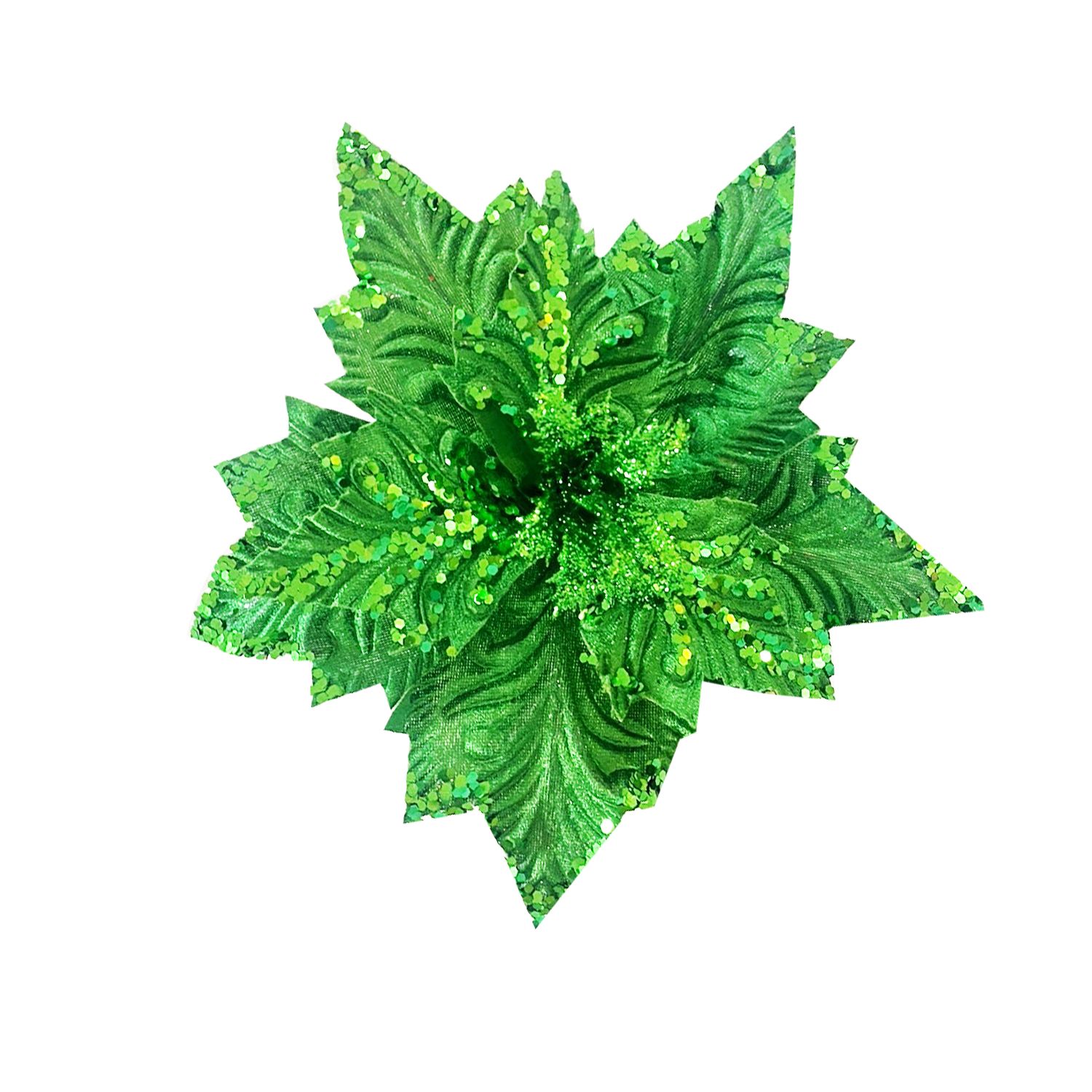 FLOR NAVIDEÑA VERDE 30CM (BJX100)