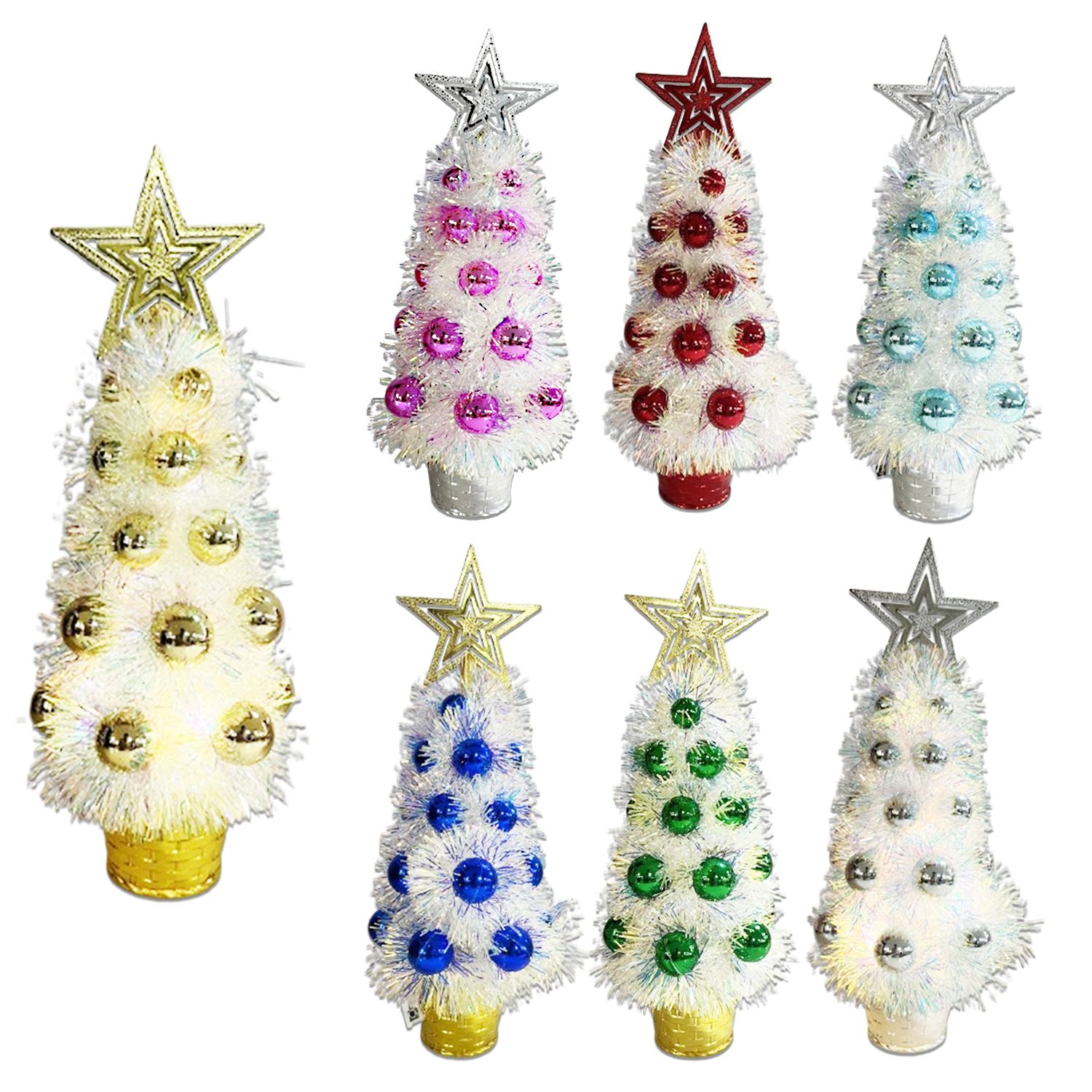 ADORNO ARBOL NAVIDEÑO CON LUZ 34CM