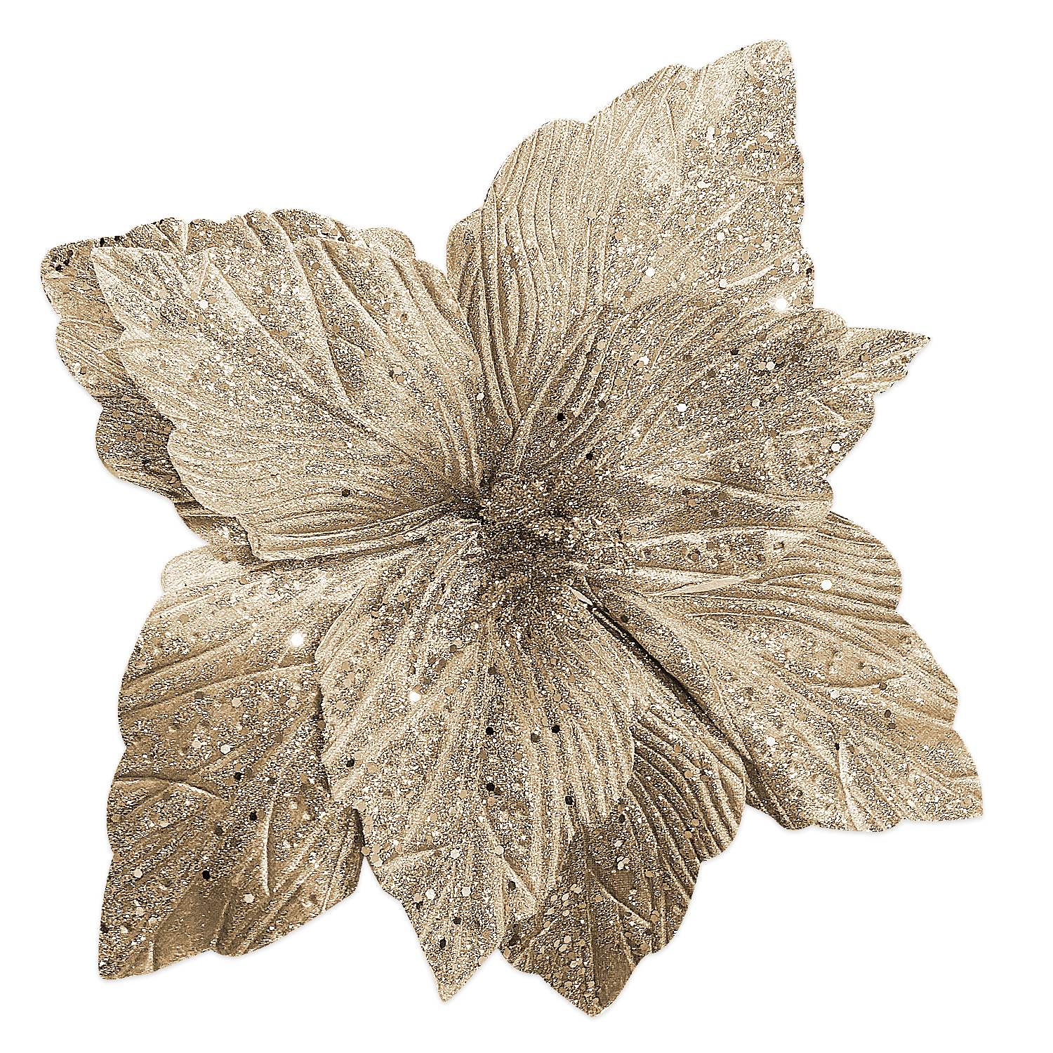FLOR NAVIDEÑA CHAMPAÑA 40CM (BJX60)