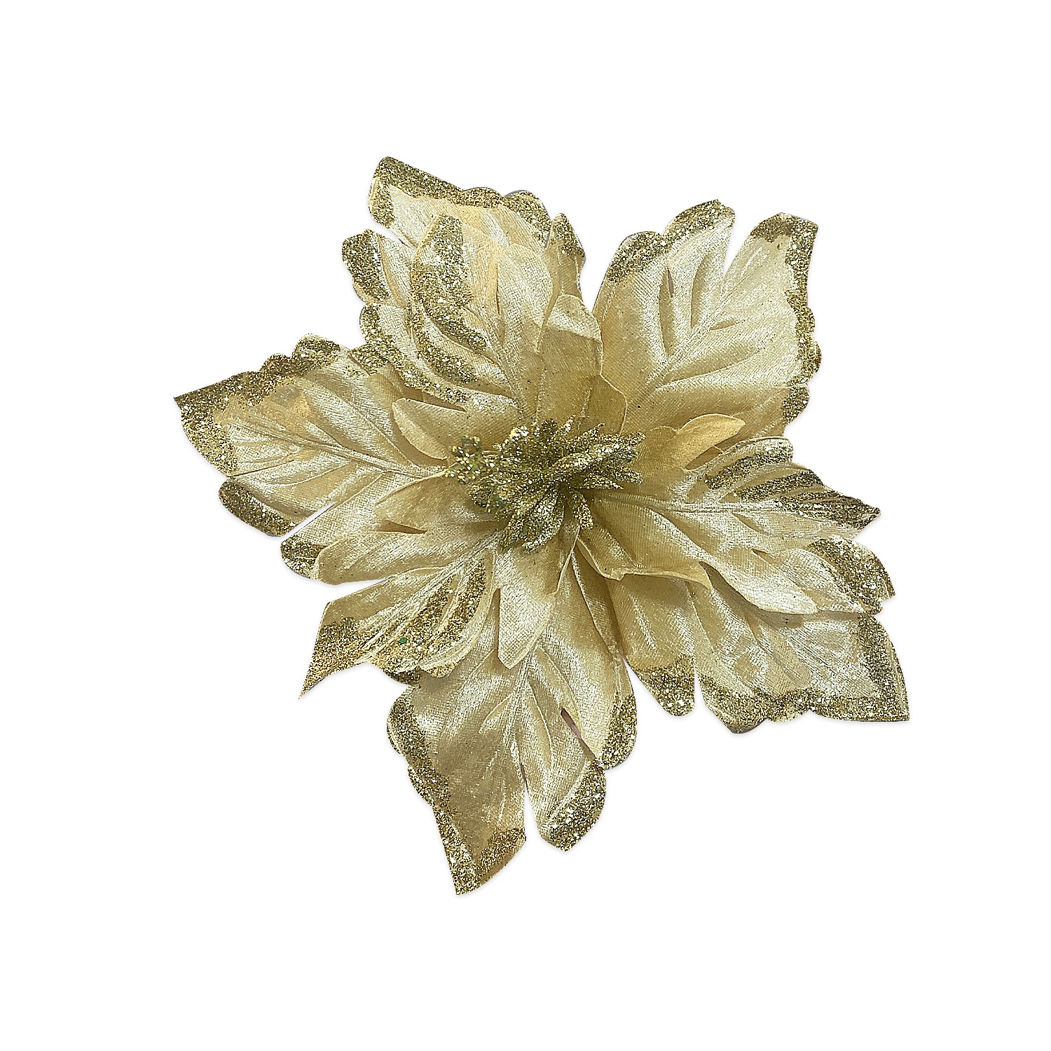 FLOR NAVIDEÑA DORADA 33CM (BJX80)