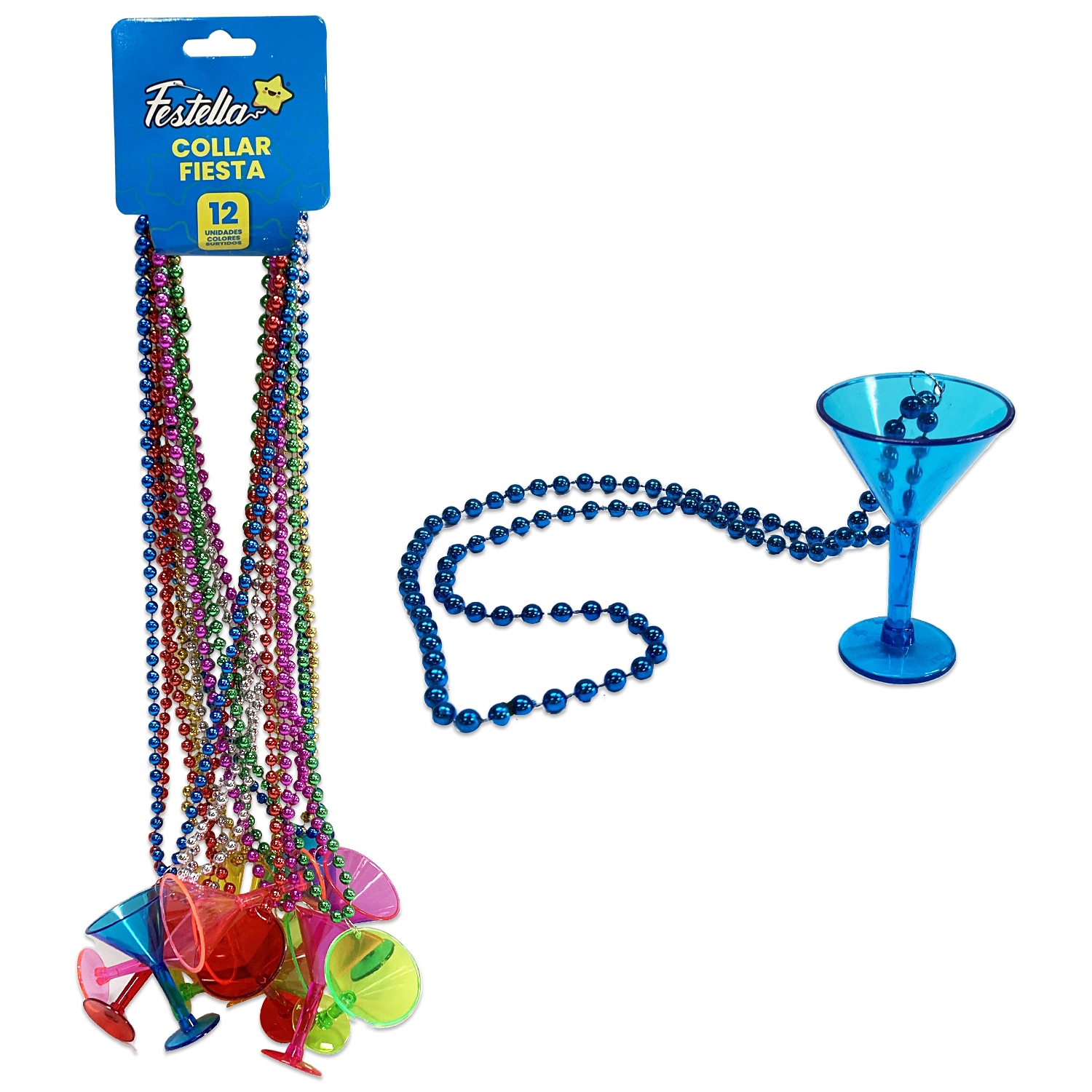 COLLAR COPA COLORES PARA FIESTA (PQTX12)