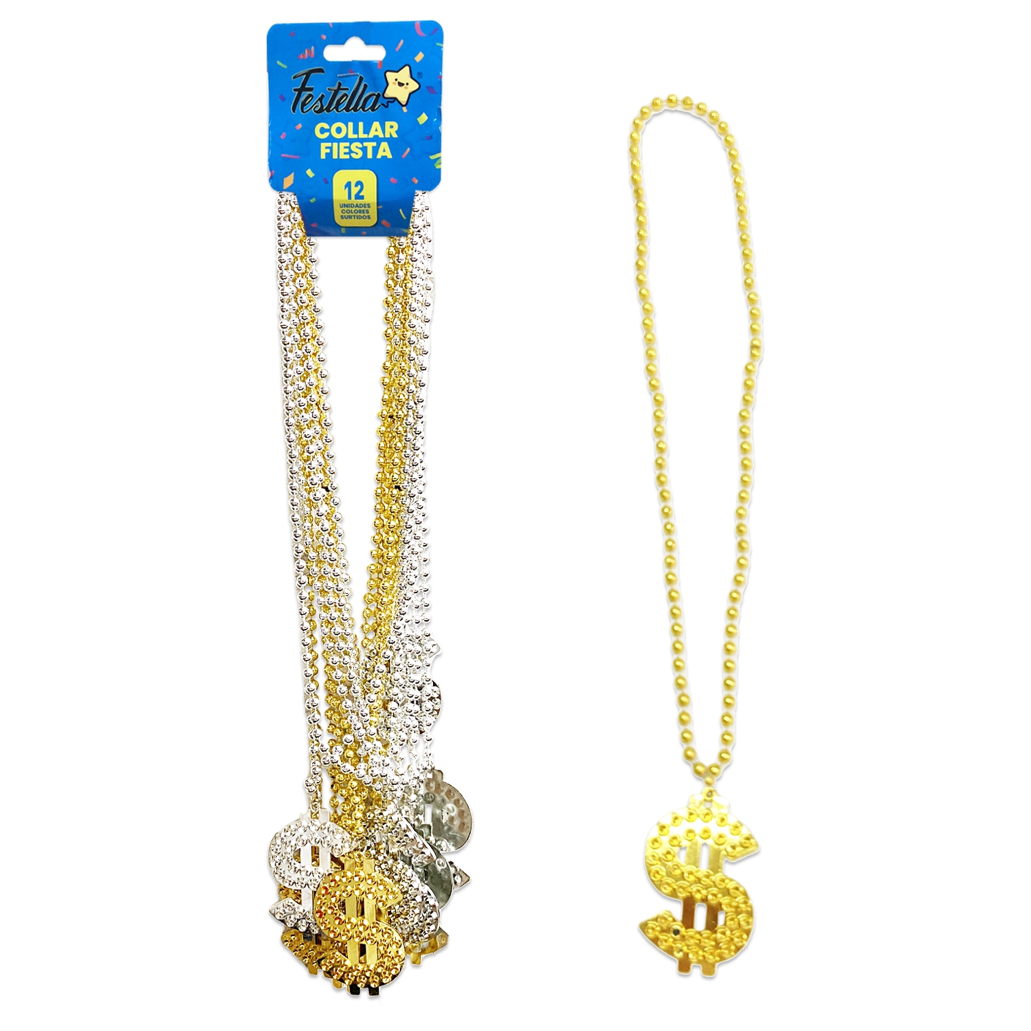 COLLAR DOLAR PARA FIESTA 7MM (PQTX12)