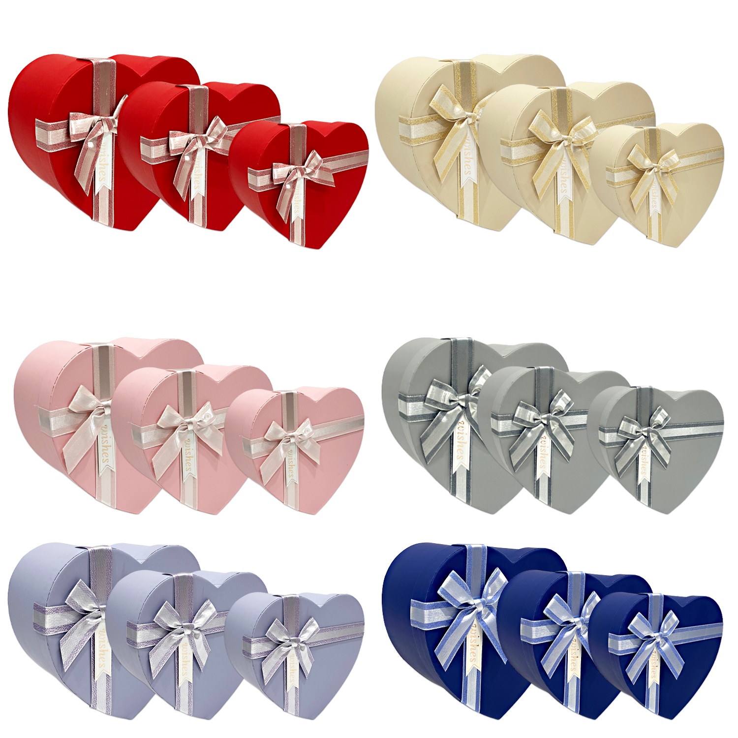 CAJA REGALO CORAZON X3