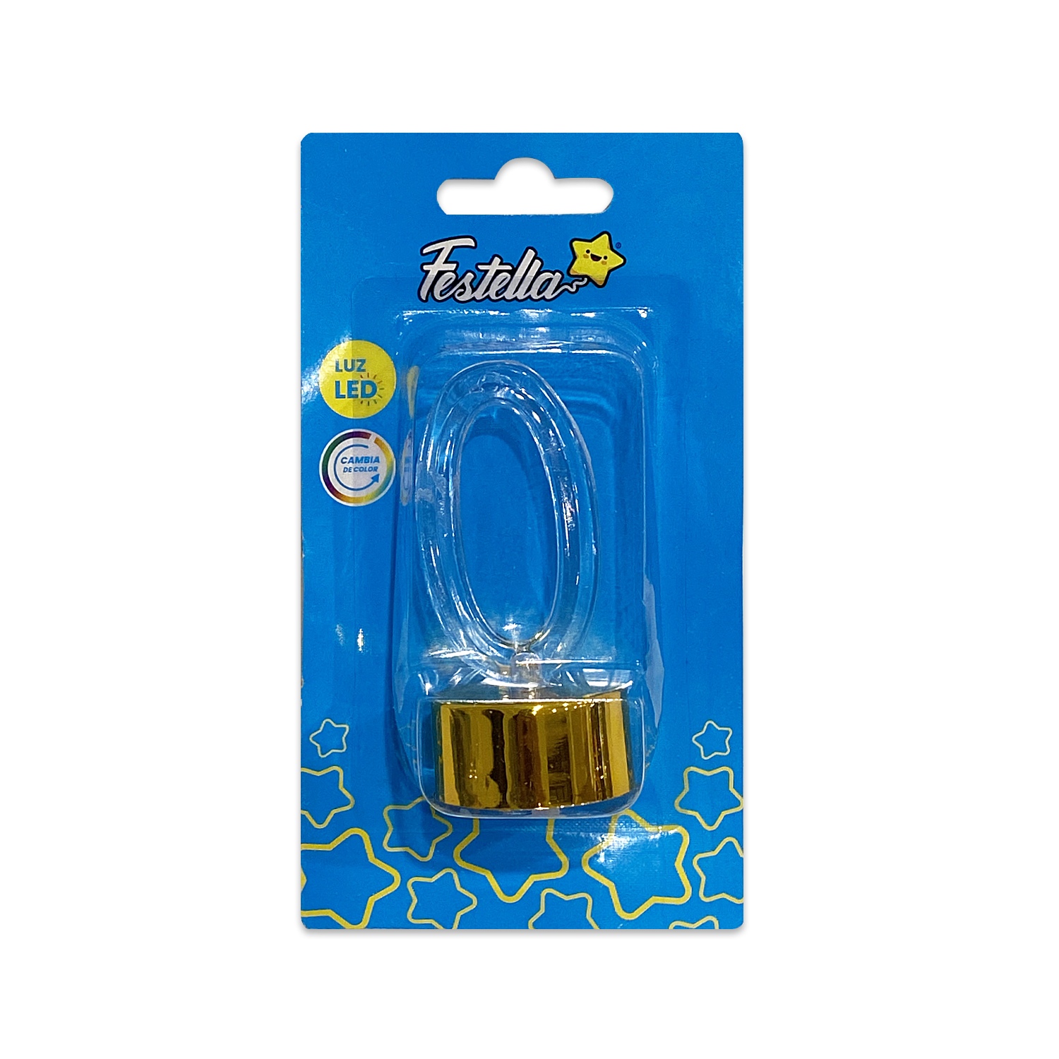 LAMPARA LED #0 CON BASE DORADA