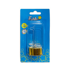 LAMPARA LED # 1 CON BASE DORADA (PQTX12)