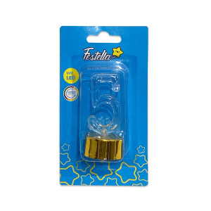 LAMPARA LED # 5 CON BASE DORADA (PQTX12)