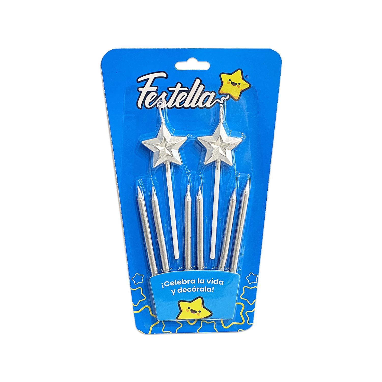 VELAS DECORATIVAS X8 PLATEADA (CJX24)
