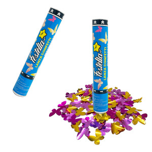 LANZA CONFETI DE MARIPOSAS 30CM