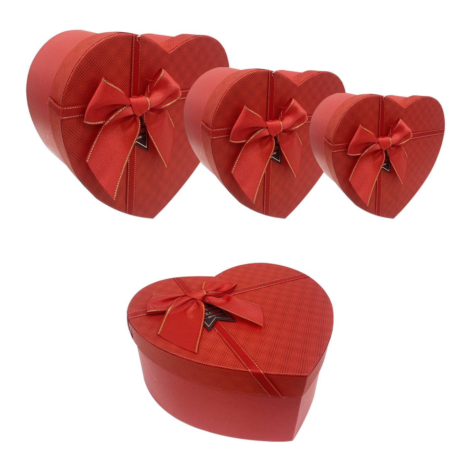 CAJA REGALO CORAZON X3