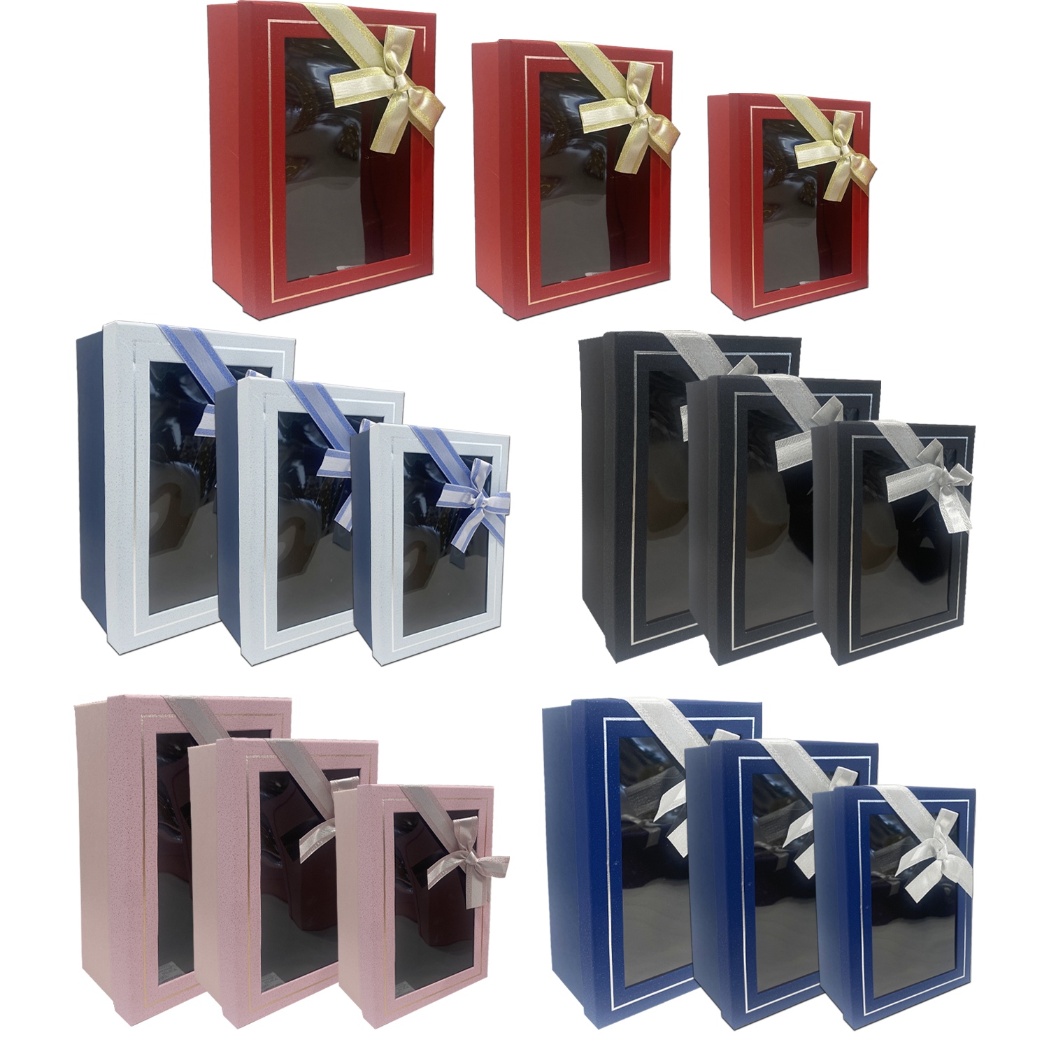 CAJA REGALO TRANSPARENTE X3