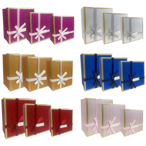 CAJA REGALO BORDE DORADO X3