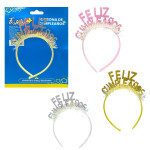 DIADEMA FELIZ CUMPLEAÑOS (PQTX12)