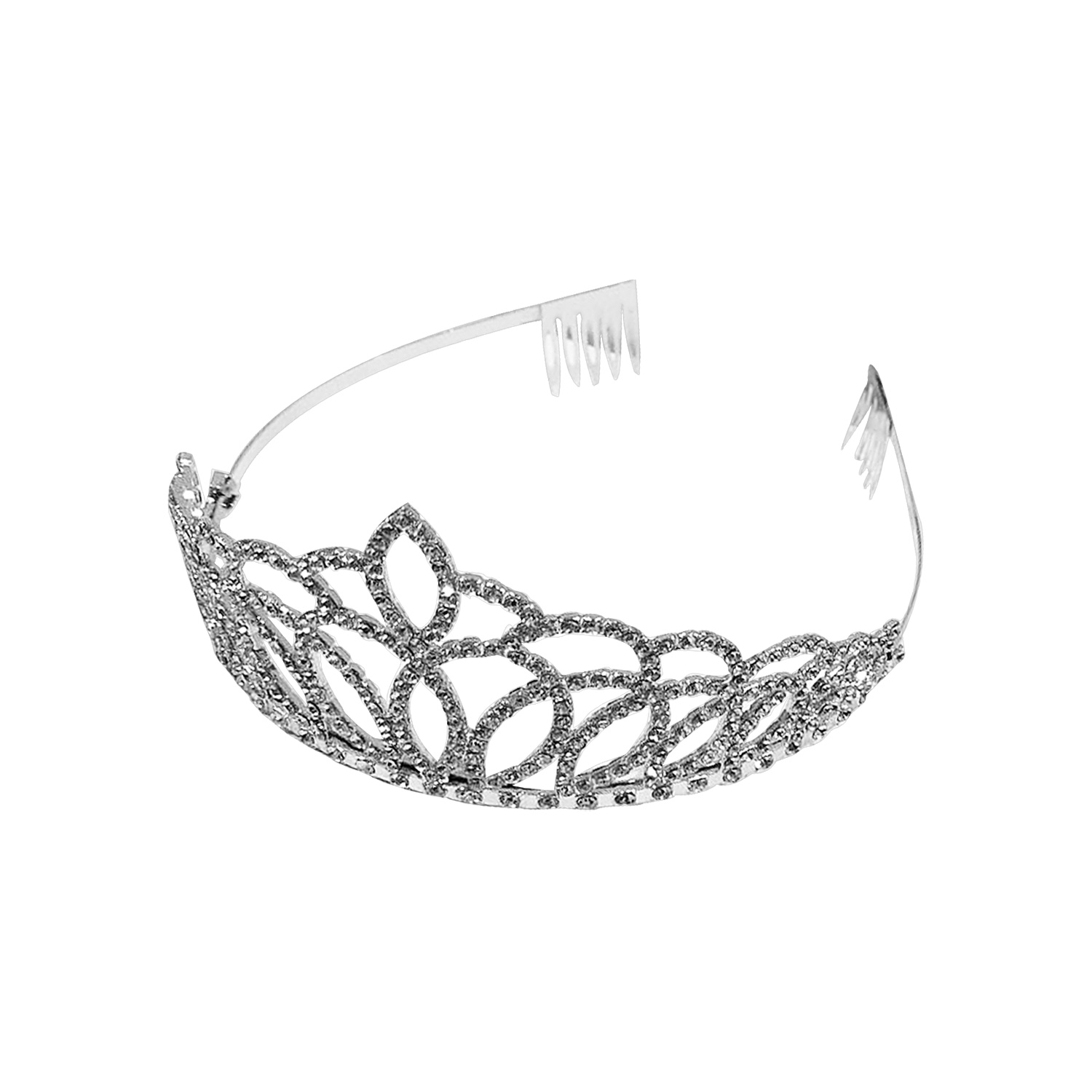 DIADEMA PRINCESA METALICA PLATEADA