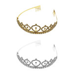 DIADEMA PRINCESA METALICA DORADA