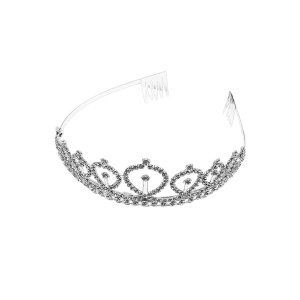 DIADEMA PRINCESA METALICA PLATEADA