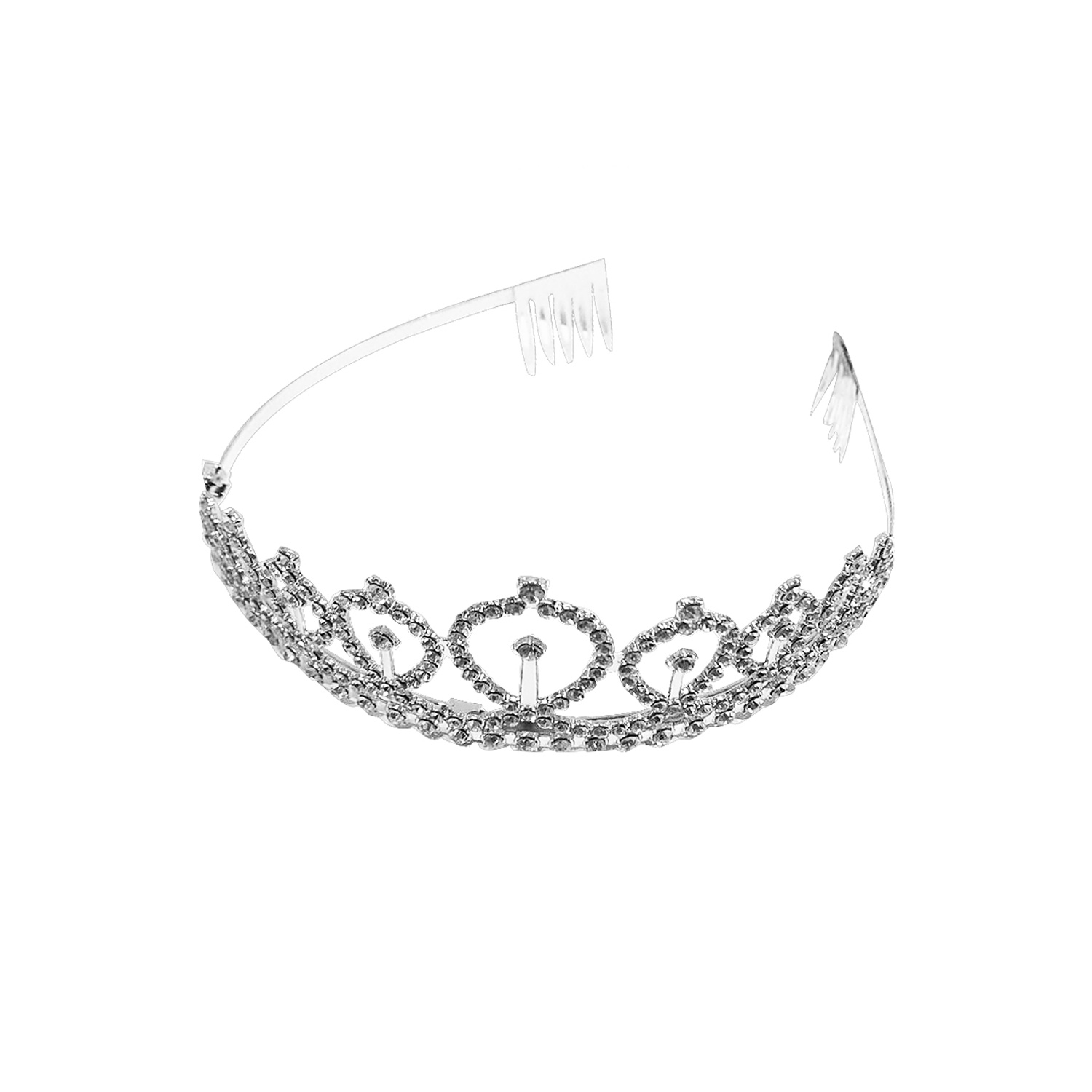 DIADEMA PRINCESA METALICA PLATEADA