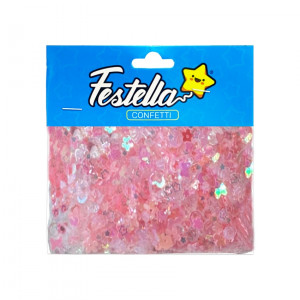 CONFETTI FLOR ROSADA (PQTX24)