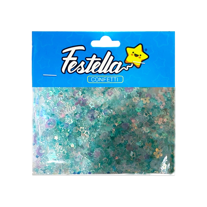 CONFETTI FLOR AZUL (PQTX24)