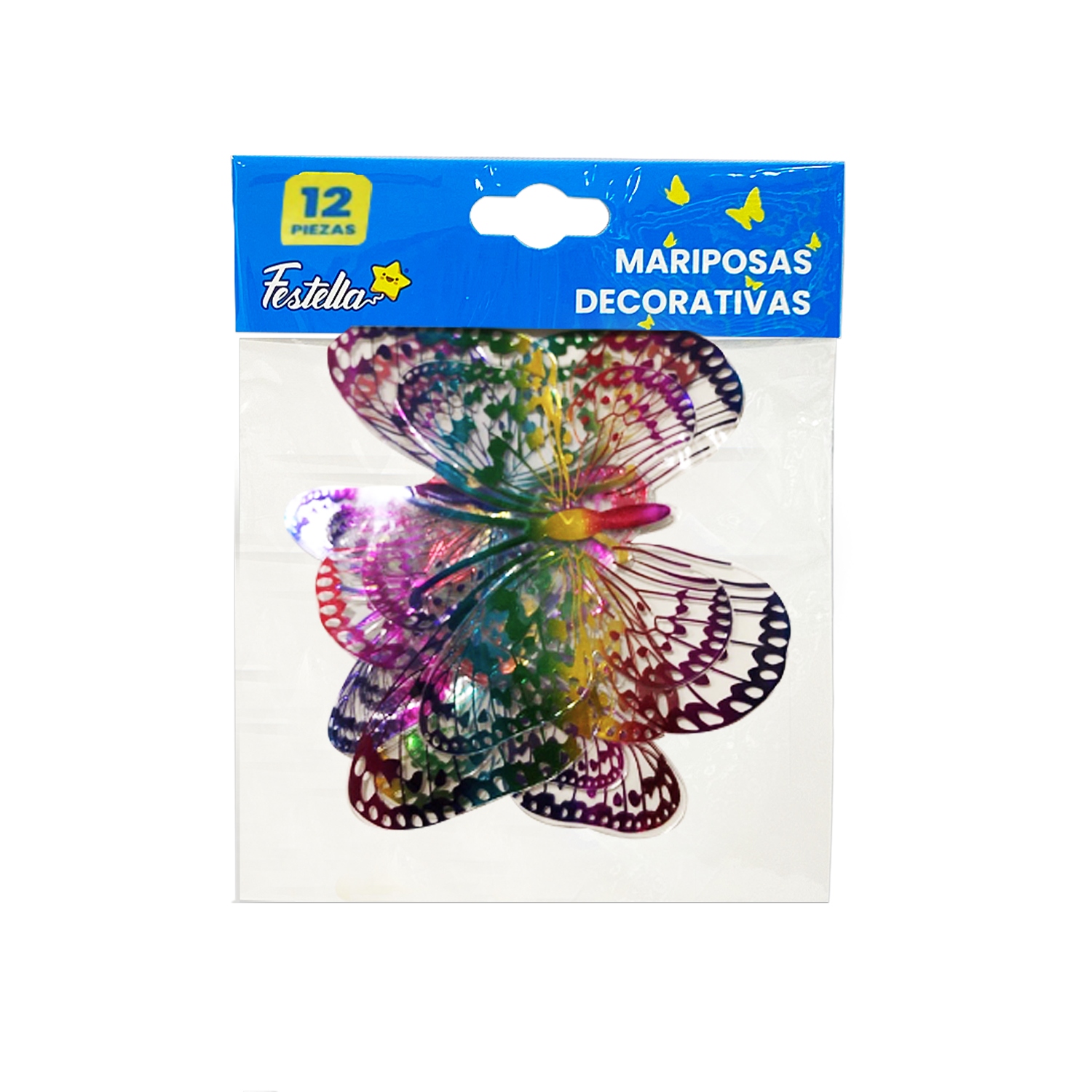 MARIPOSA DECORATIVA TORNASOL X12 (PQTX12)