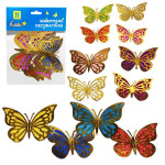 MARIPOSA DECORATIVA BRILLANTE DORADA X12 (PQTX12)