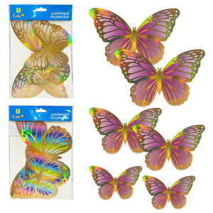 MARIPOSA DECORATIVA TORNASOL X6 (PQTX12)