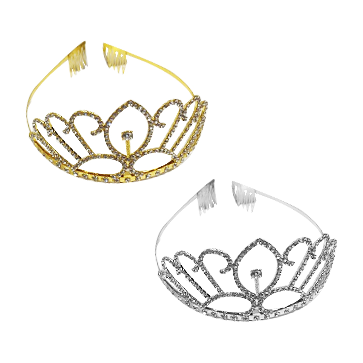 DIADEMA PRINCESA METALICA DORADA