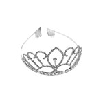 DIADEMA PRINCESA METALICA PLATEADA