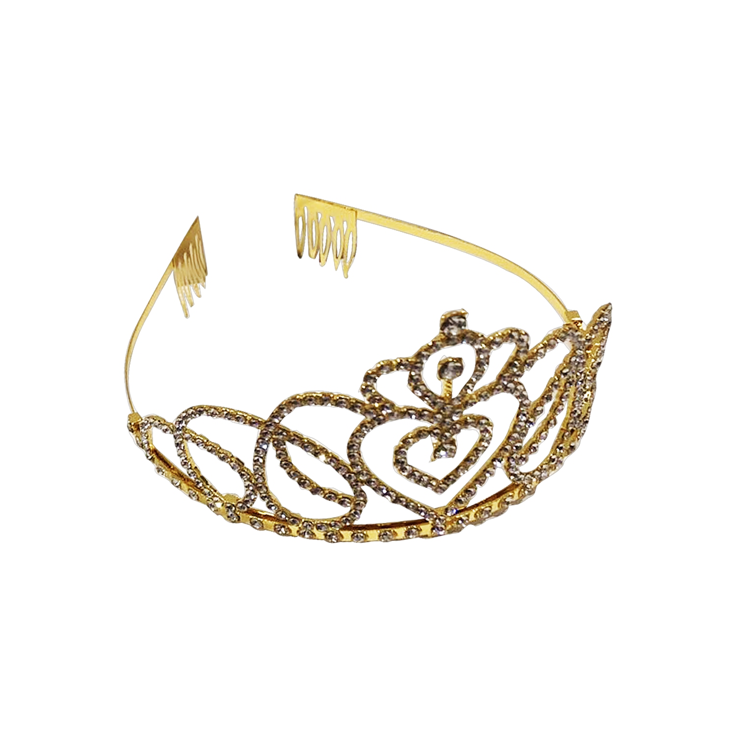 DIADEMA PRINCESA METALICA PLATEADA