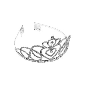 DIADEMA PRINCESA METALICA PLATEADA