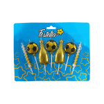 SET VELA DORADA FUTBOL X7 (CJX12)