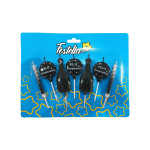 SET VELA NEGRA FELIZ CUMPLEAÑOS X7 (CJX12)