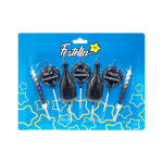 SET VELA NEGRA FELIZ CUMPLEAÑOS X7 (CJX12)