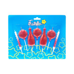 SET VELA ROJA FELIZ CUMPLEAÑOS X7 (CJX12)