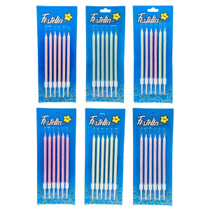 VELA SURTIDA ESCARCHADA X6