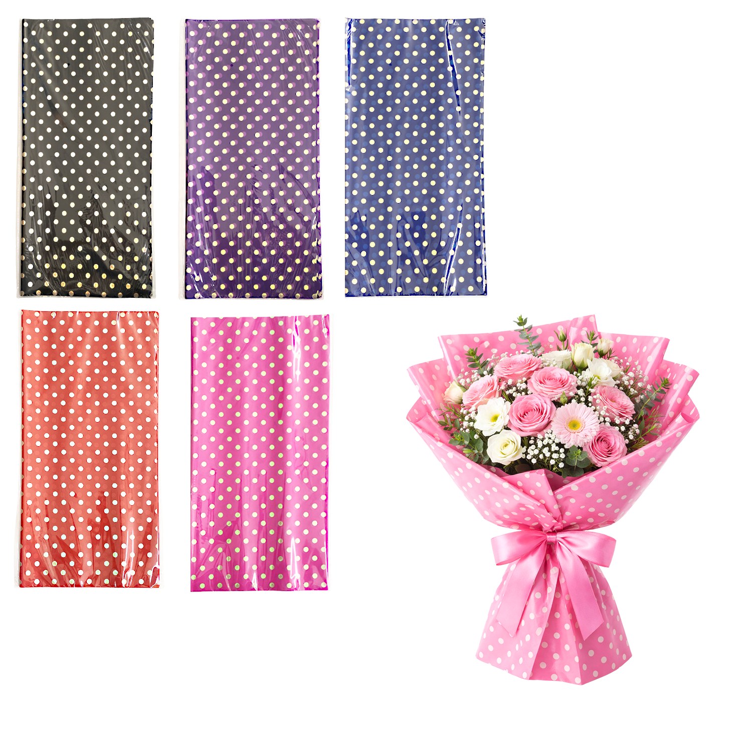 PAPEL COREANO BOLAS SURTIDO X20XCOL