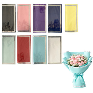 PAPEL COREANO SURTIDO BORDE PLATEADO X20XCOL