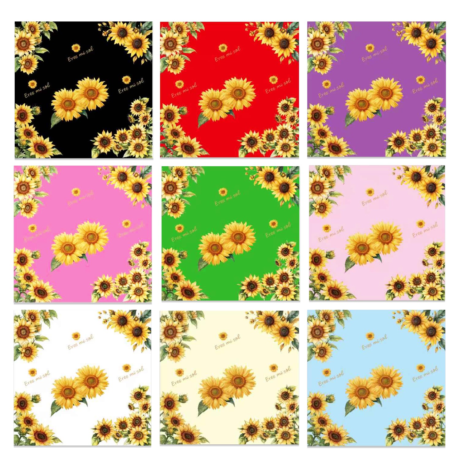 PAPEL COREANO GIRASOLES SURTIDO X20XCOL