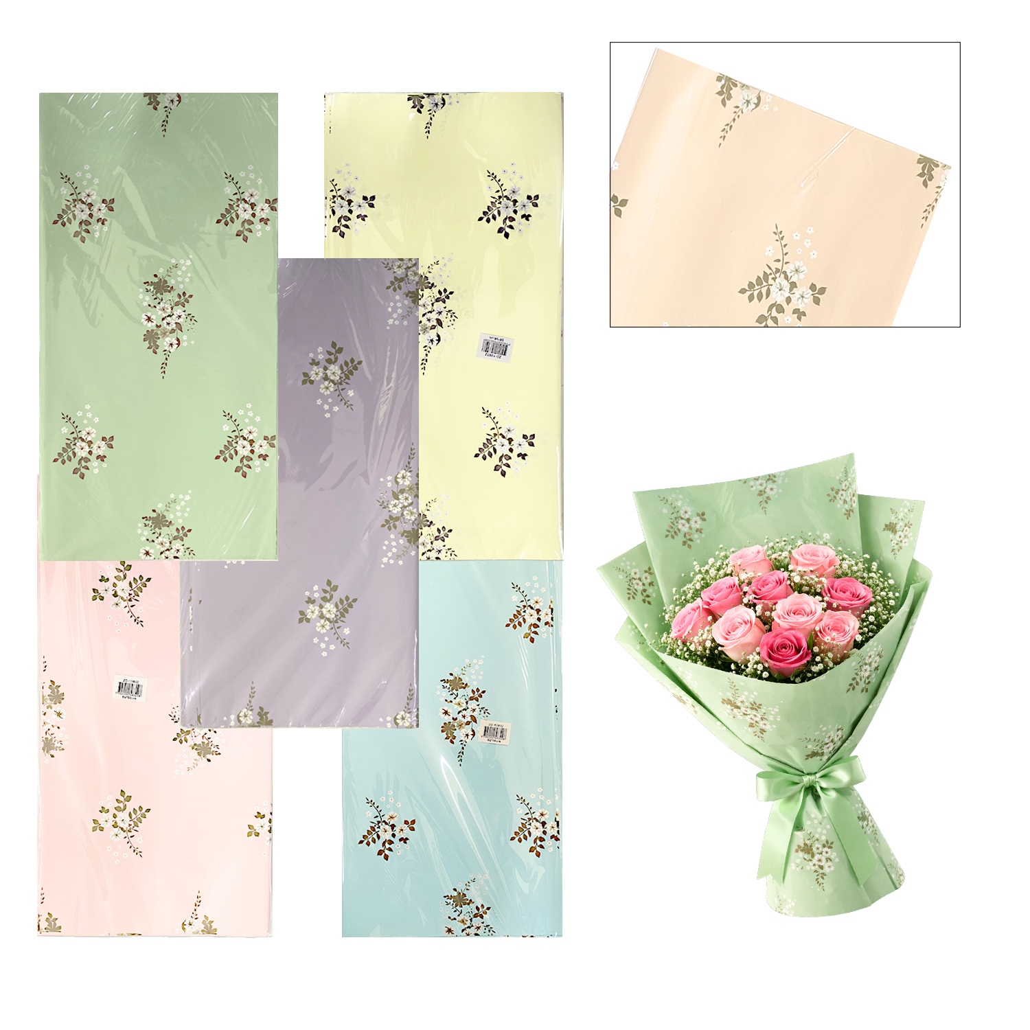 PAPEL COREANO FLORES SURTIDO  X20XCOL