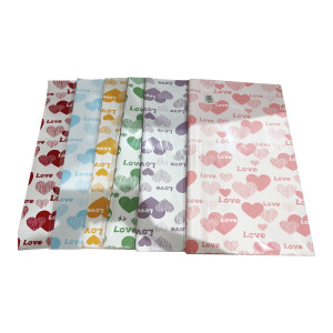 PAPEL COREANO CORAZONES LOVE SURTIDO X20XCOL