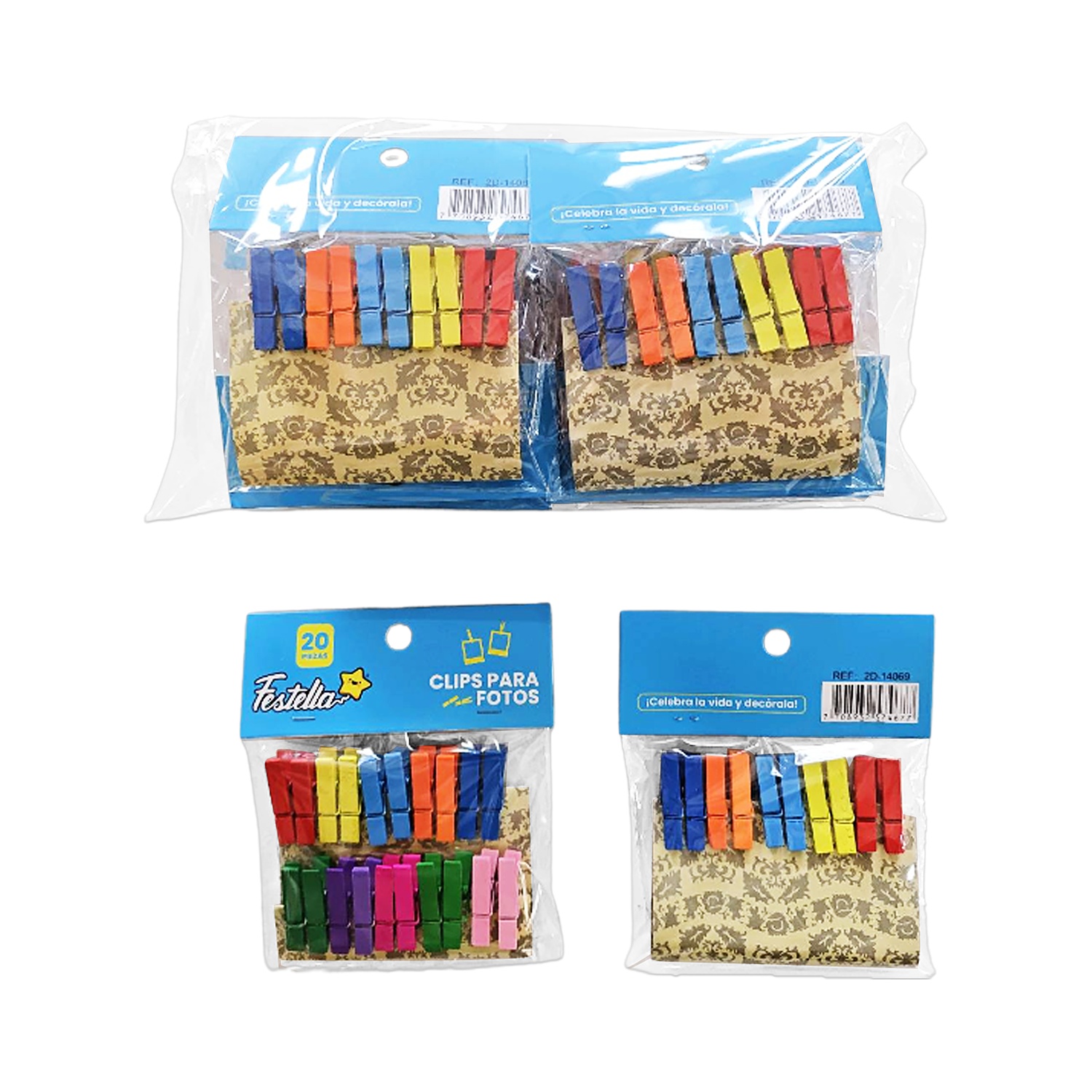 PINZA MADERA COLORES DECORATIVA X20 (PQTX12)