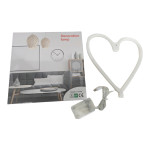 LAMPARA CORAZON LUZ ROJA Y ROSA 20*25CM (PILAS/USB)