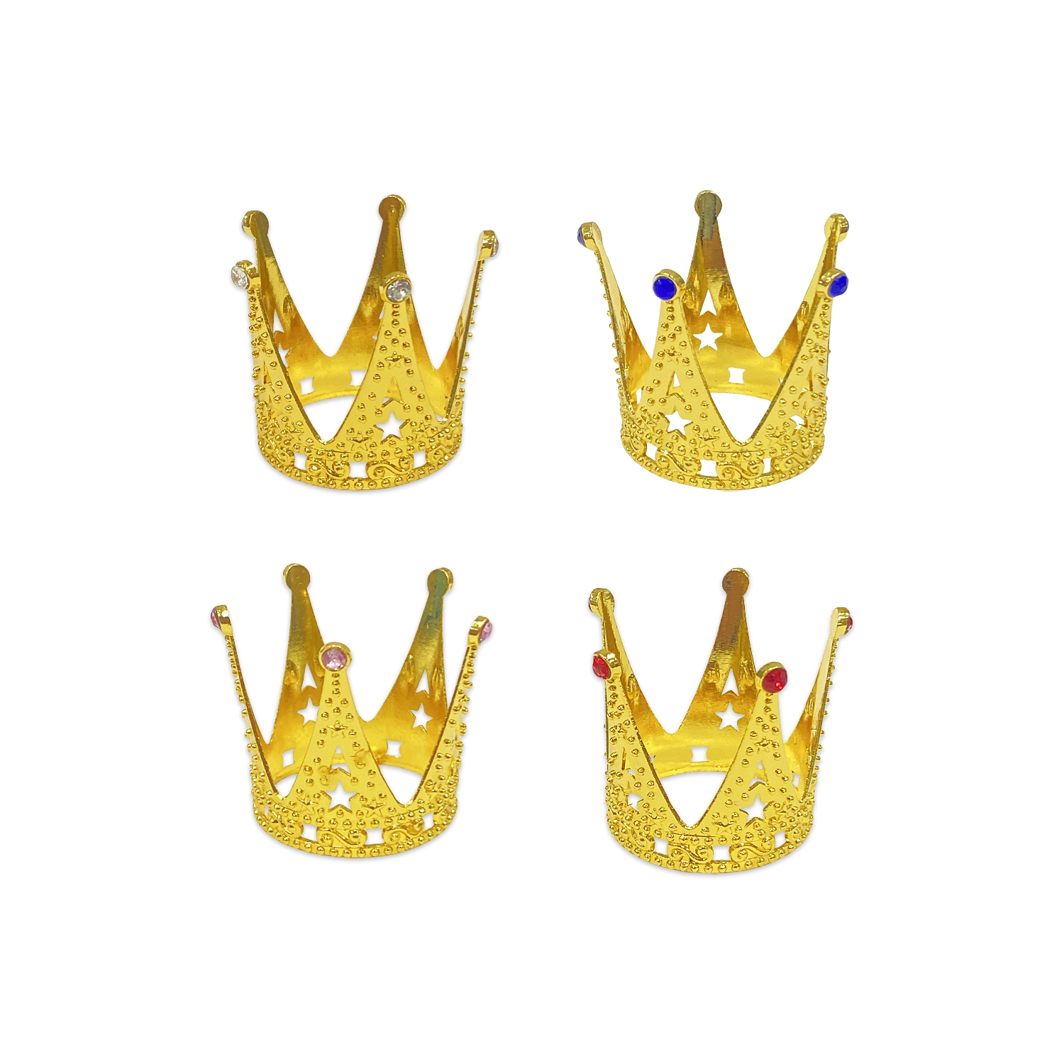 CORONA DECORATIVA METALICA DORADA 3.5*4CM